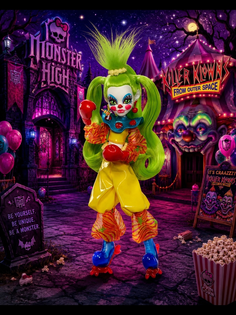 🐝●Monster High Skullector Killer Klowns Doll